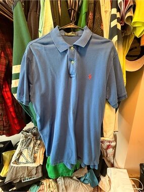 Polo by Ralph Lauren Light Blue Short-Sleeve Cotton Polo with Red Pony